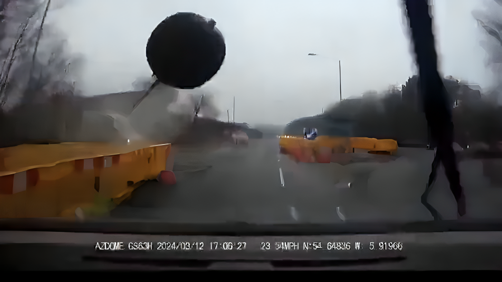 Video Massive wrecking ball hits woman's vehicle Al Bawaba